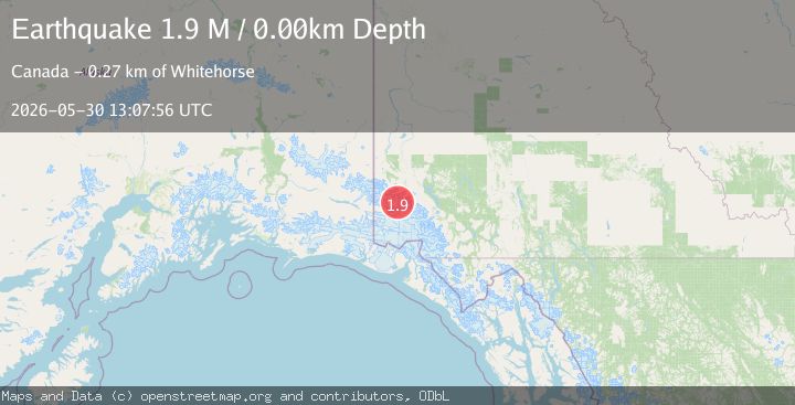 Map of Southern Yukon Territory, Canada
