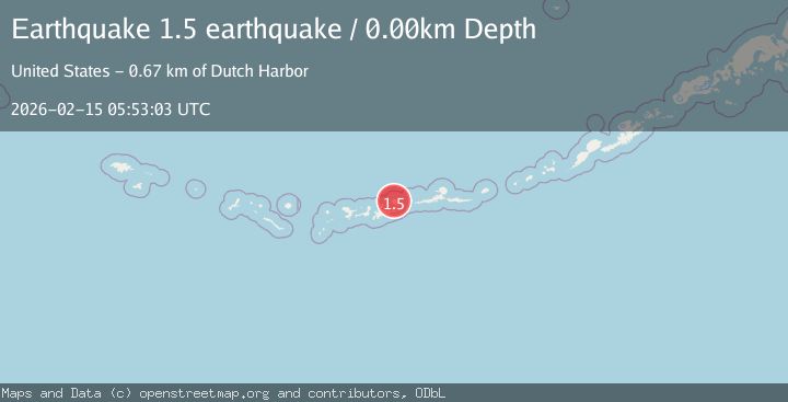 Map of Andreanof Islands, Aleutian Islands, Alaska