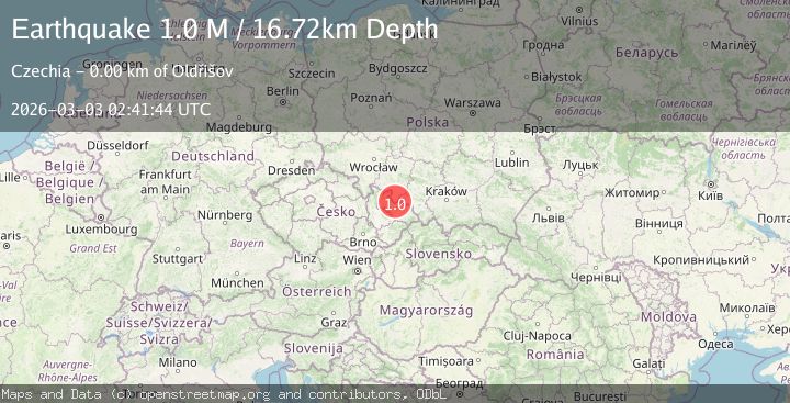 Map of Poland-Czech Republic border region
