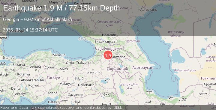 Map of Georgia (Sak'art'velo)