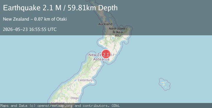 Map of Cook Strait, New Zealand