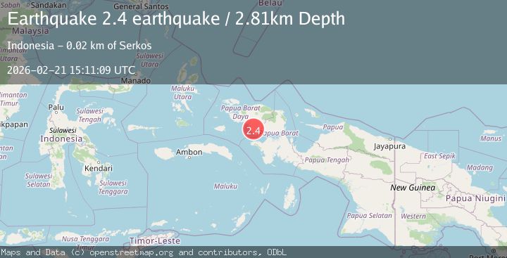 Map of Papua, Indonesia