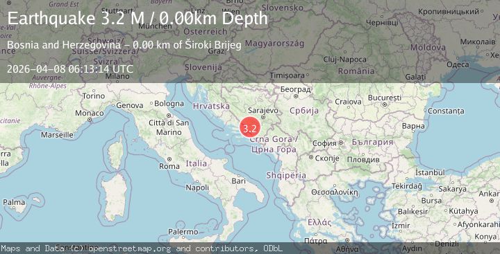 Map of Croatia-Bosnia and Herzegovina border region