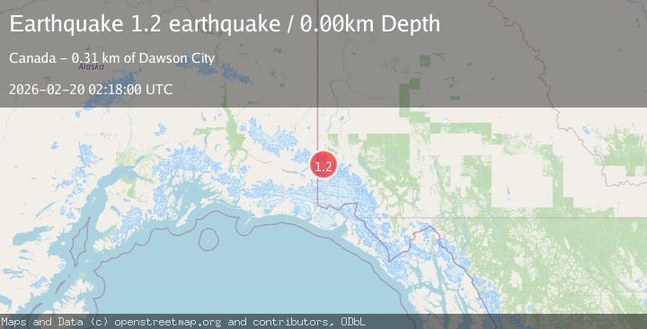 Map of Southern Yukon Territory, Canada