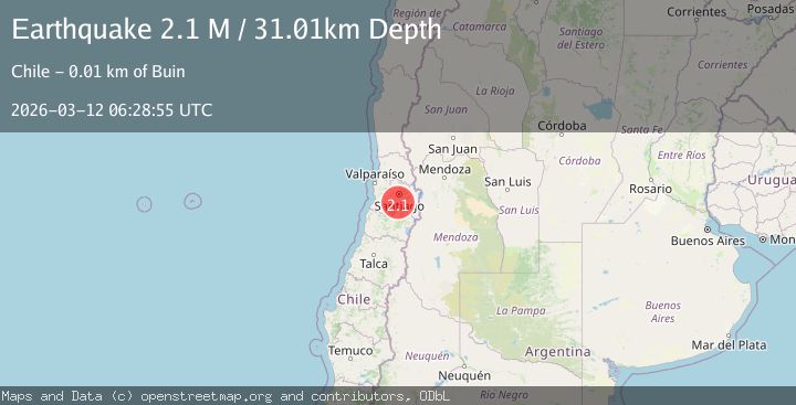 Map of Region Metropolitana, Chile