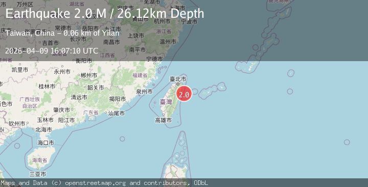 Map of Taiwan region