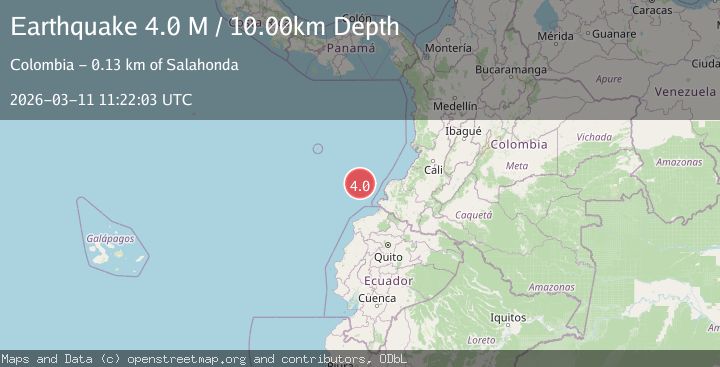 Map of south of Panama