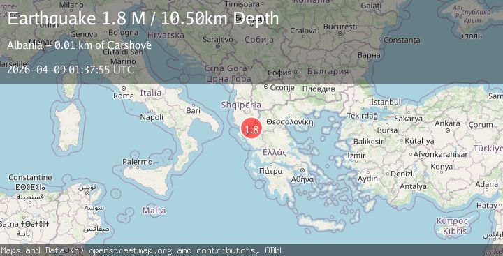 Map of Greece-Albania border region