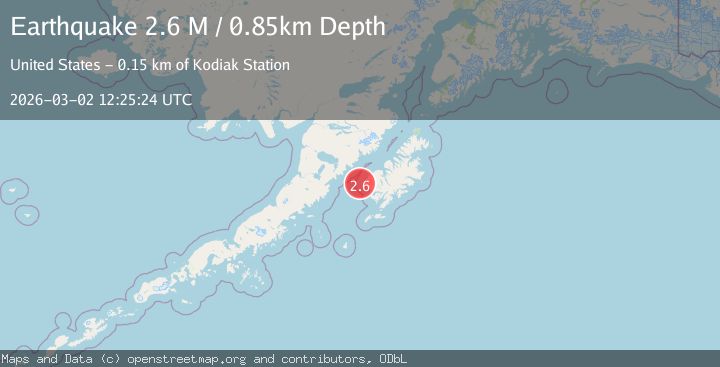 Map of Kodiak Island region, Alaska