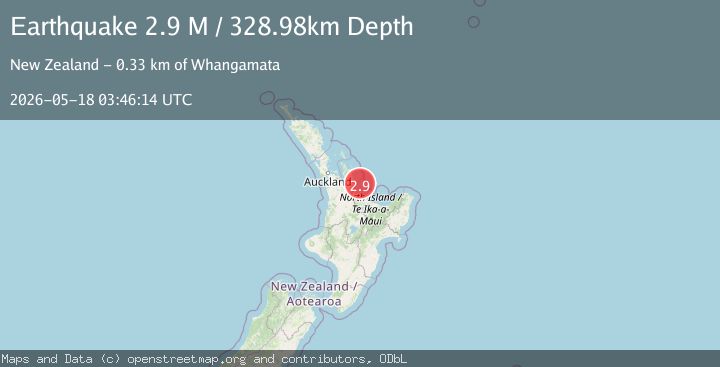 Map of North Island of New Zealand