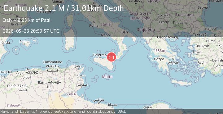 Map of Sicily, Italy