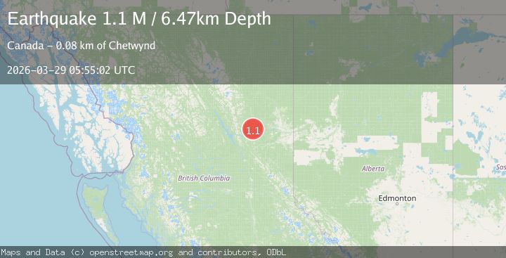 Map of British Columbia, Canada