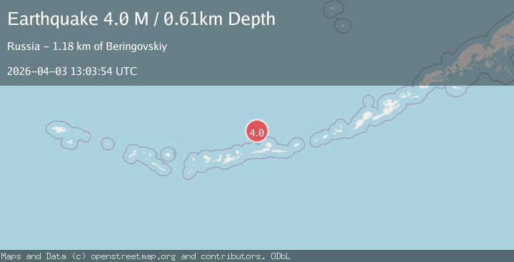 Map of Andreanof Islands, Aleutian Islands, Alaska