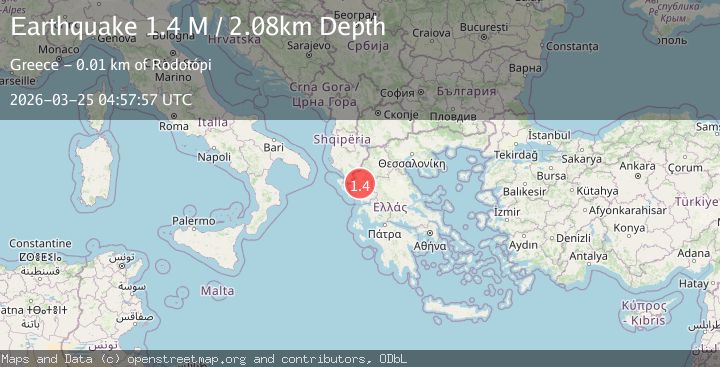 Map of Greece-Albania border region