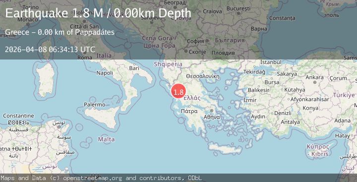Map of Greece-Albania border region