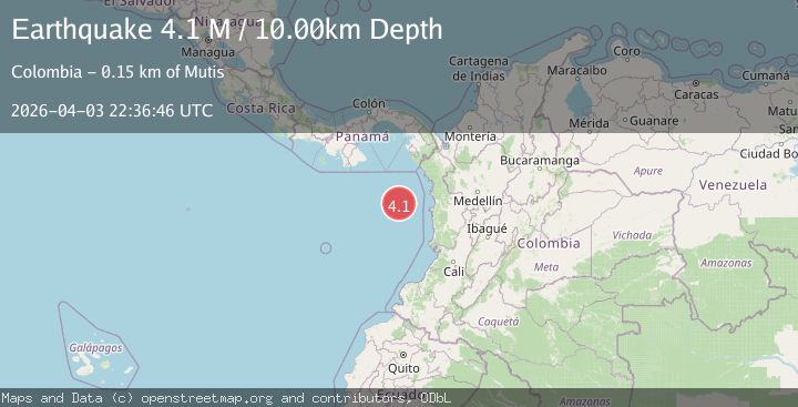 Map of south of Panama