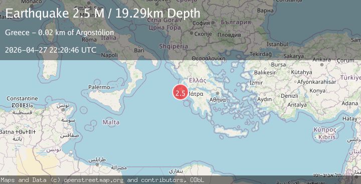 Map of Near the coast of Greece