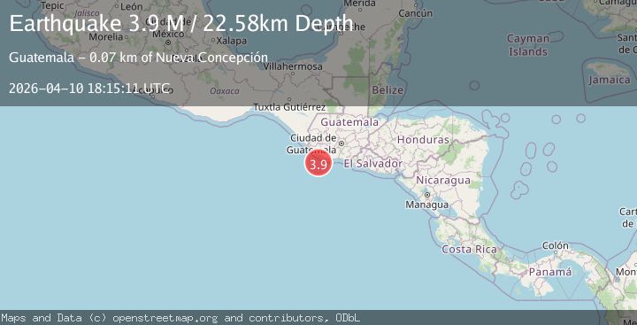 Map of offshore Guatemala