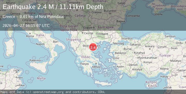 Map of Near the coast of Greece