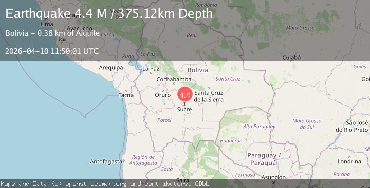 Map of Cochabamba, Bolivia
