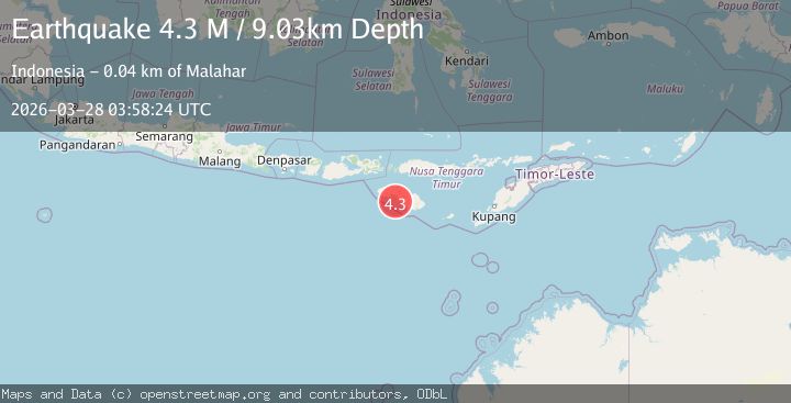 Map of Sumba region, Indonesia