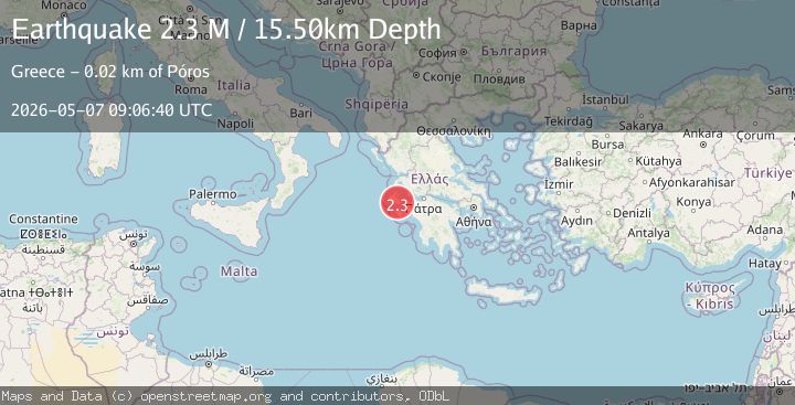 Map of Near the coast of Greece