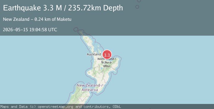 Map of North Island of New Zealand