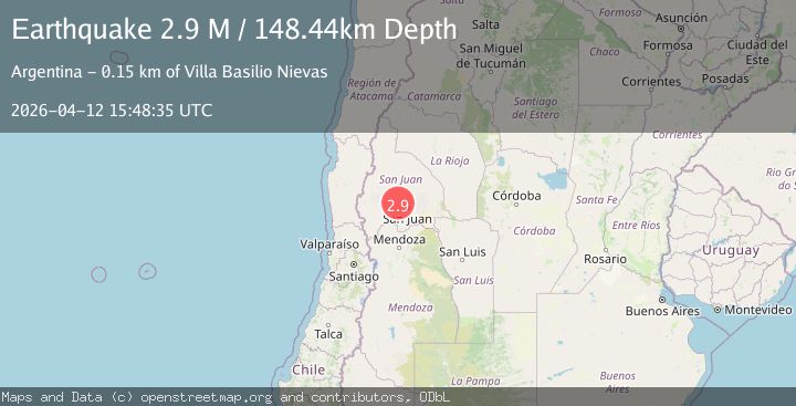 Map of San Juan, Argentina