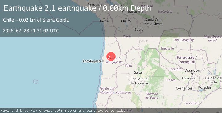 Map of Antofagasta, Chile
