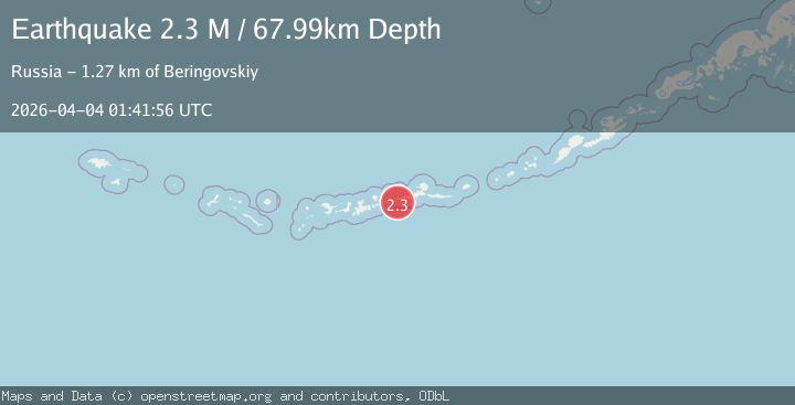 Map of Andreanof Islands, Aleutian Islands, Alaska