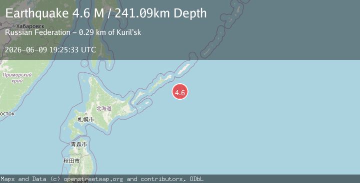 Map of Kuril Islands