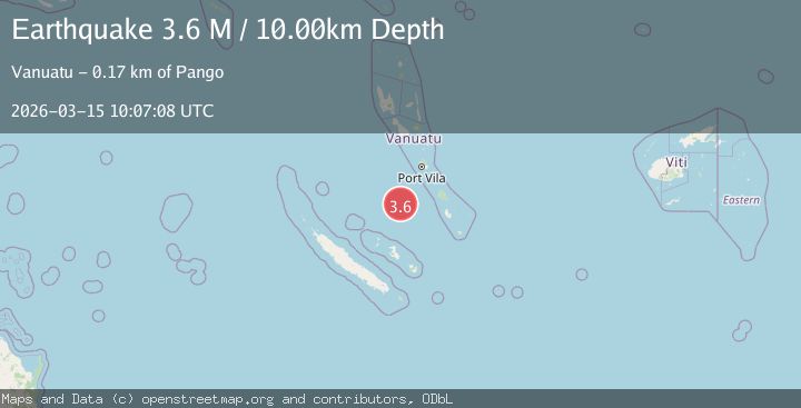 Map of Vanuatu region