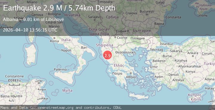 Map of Greece-Albania border region