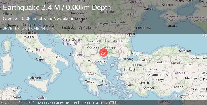 Map of Greece-Bulgaria border region