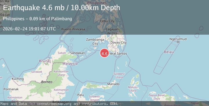 Map of Mindanao, Philippines
