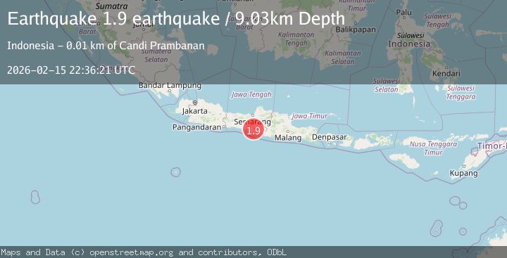 Map of Java, Indonesia