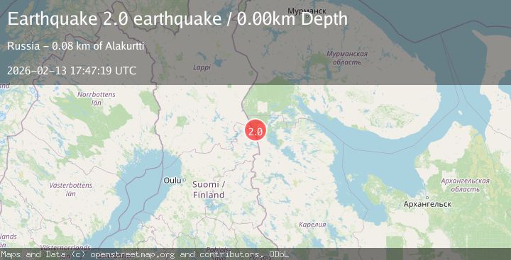 Map of Finland-Russia border region