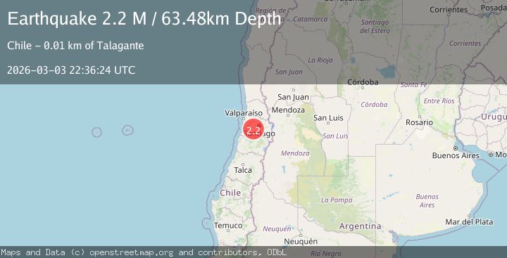 Map of Region Metropolitana, Chile
