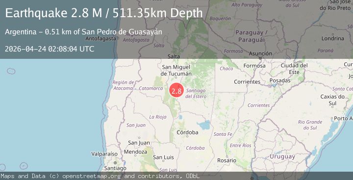 Map of Tucuman, Argentina