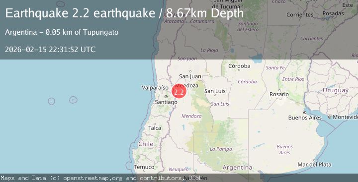 Map of Mendoza, Argentina