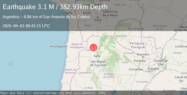 Map of Jujuy, Argentina