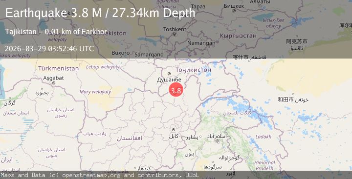 Map of Hindu Kush region, Afghanistan