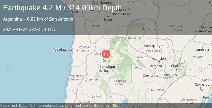 Map of Jujuy, Argentina