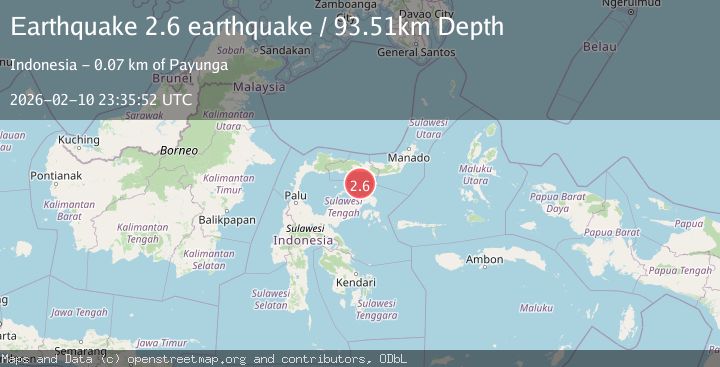 Map of Minahasa, Sulawesi, Indonesia