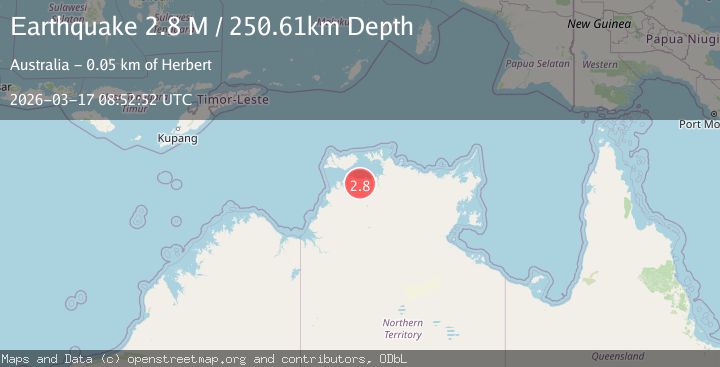 Map of Northern Territory, Australia