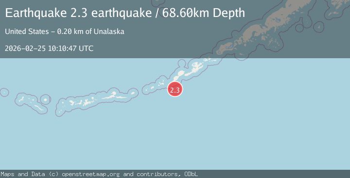 Map of Fox Islands, Aleutian Islands, Alaska
