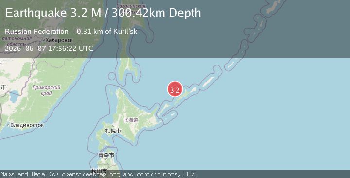 Map of Kuril Islands