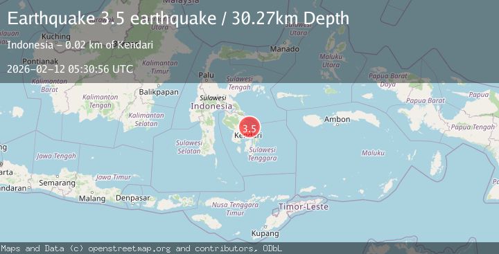 Map of Sulawesi, Indonesia