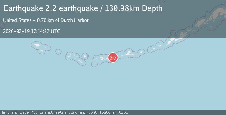 Map of Andreanof Islands, Aleutian Islands, Alaska