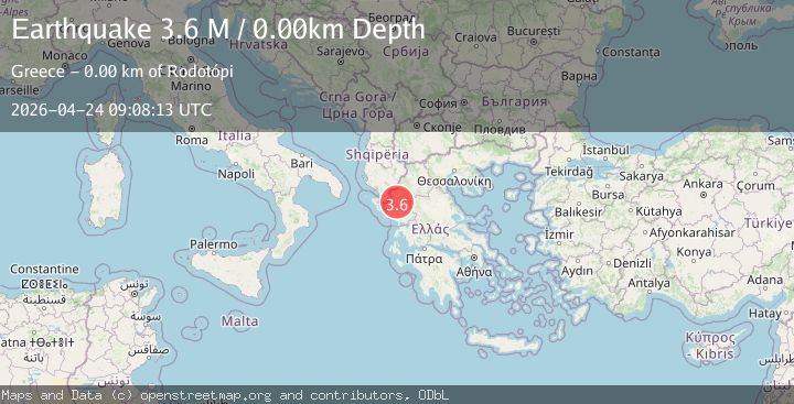 Map of Greece-Albania border region